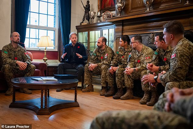 Prince Harry spent time with members of Canada's Reserve Forces during his visit to Toronto