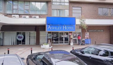 Izalden Alshaik Suleman, 32, was detained on alleged child sex offences by the National Crime Agency on October 17 at the Britannia Ashley Hotel in Hale, Greater Manchester (pictured) where he was staying at taxpayers' expense after the German authorities issued a European arrest warrant