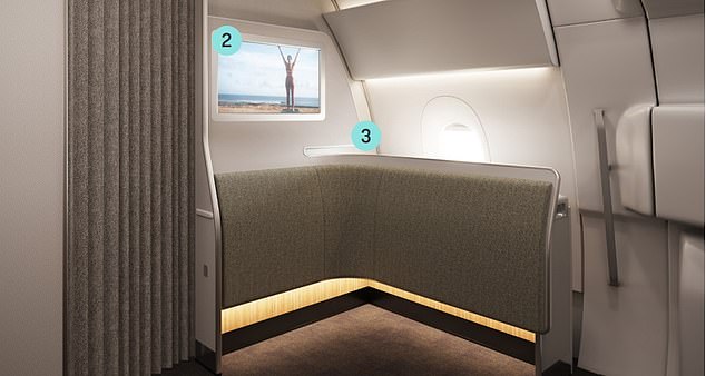 Guided stretching videos will be available for everyone in the wellness zone (pictured)