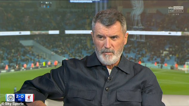 Keane (pictured) highlighted Liverpool's defensive struggles on the back of their 3-0 drubbing by Manchester City
