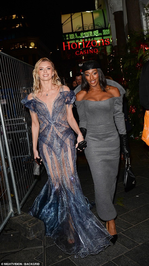 Nadiya Bychkova and Alexandra Burke departed the premiee hand-in-hand