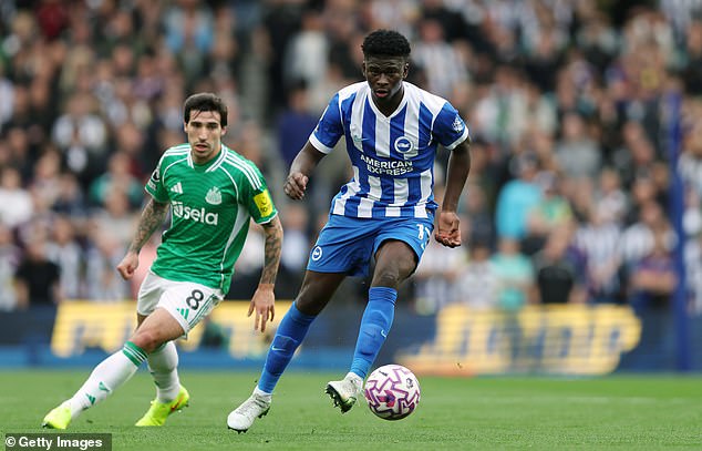 United enquired about Brighton’s Carlos Baleba towards the end of the summer transfer window but were unable to do a deal after already spending £230million on new additions