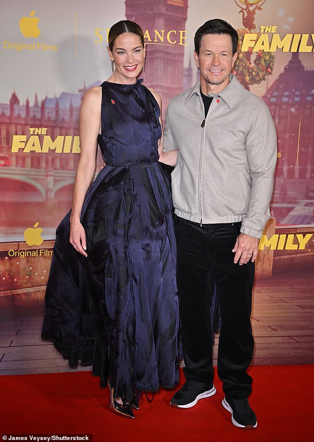 Mark opted for a more casual look, consisting of a wool bomber jacker, which he teamed with black trousers