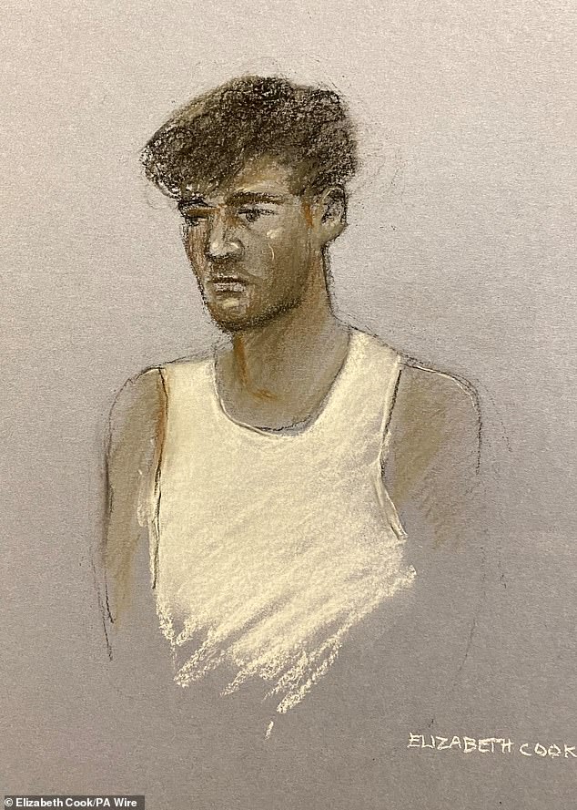 Iraqi national Sardam Ahmed, 19, of no fixed address, pictured in a court sketch during his appearance at Bristol Magistrates' Court on Wednesday