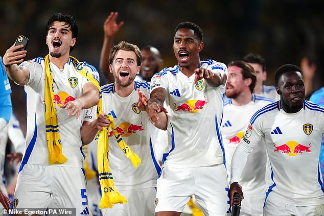 Former Leeds forward Patrick Bamford (second left) is in talks to sign for Sheffield United as a free agent, just seven months after leading chants branding manager Chris Wilder a 'w*****'