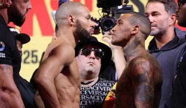 Chris Eubank Jr (left) and Conor Benn (right) will face off in their grudge rematch on Saturday