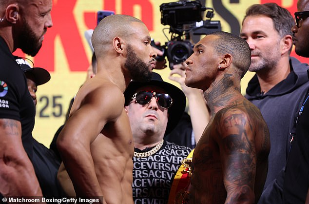 Chris Eubank Jr (left) and Conor Benn (right) will face off in their grudge rematch on Saturday