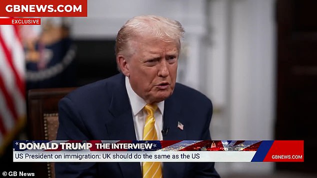 In an interview with GB News' Bev Turner last night, President Trump called the London mayor a 'nasty person' who had treated him 'very, very badly'