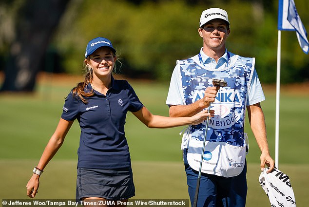 Kai had close friend and golfer Allan Kournikova on her bag throughout the tournament
