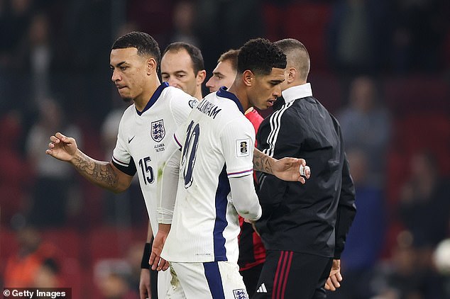 The Real Madrid star was unhappy about being substituted during England's win over Albania