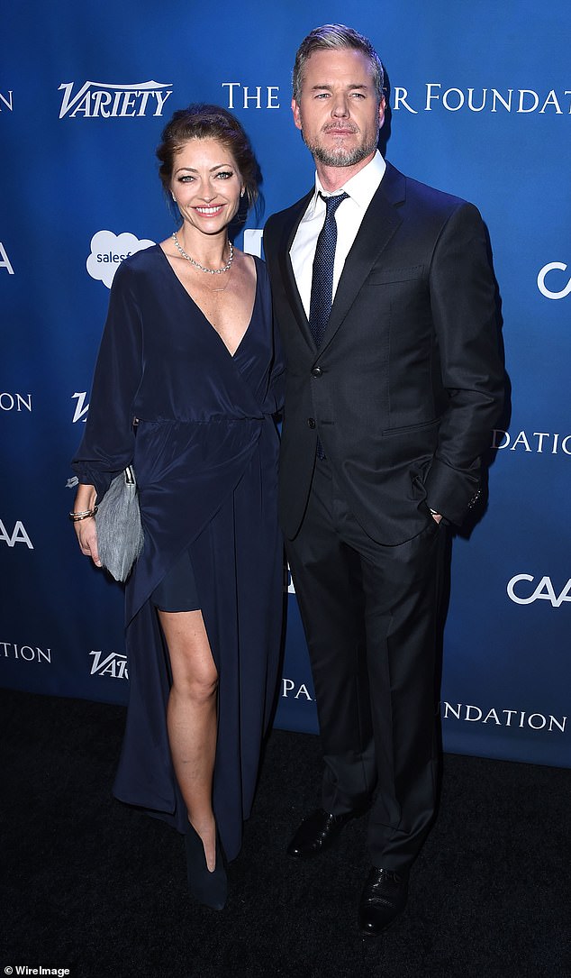 After eight years apart, Eric Dane ¿s estranged wife Rebecca Gayheart opened up about their separation and where their two young daughters are living during his health struggle.; (pictured 2016)