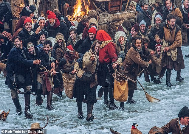 Baffled Londoners are not sure what the confusing scene is meant to represent, or why it is associated with Christmas