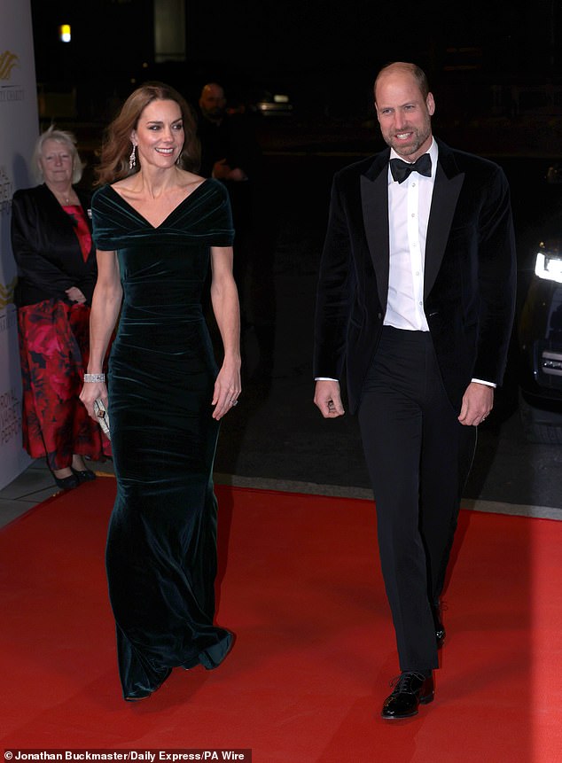 William and Kate appeared to be in great spirits as they arrived at the event this evening