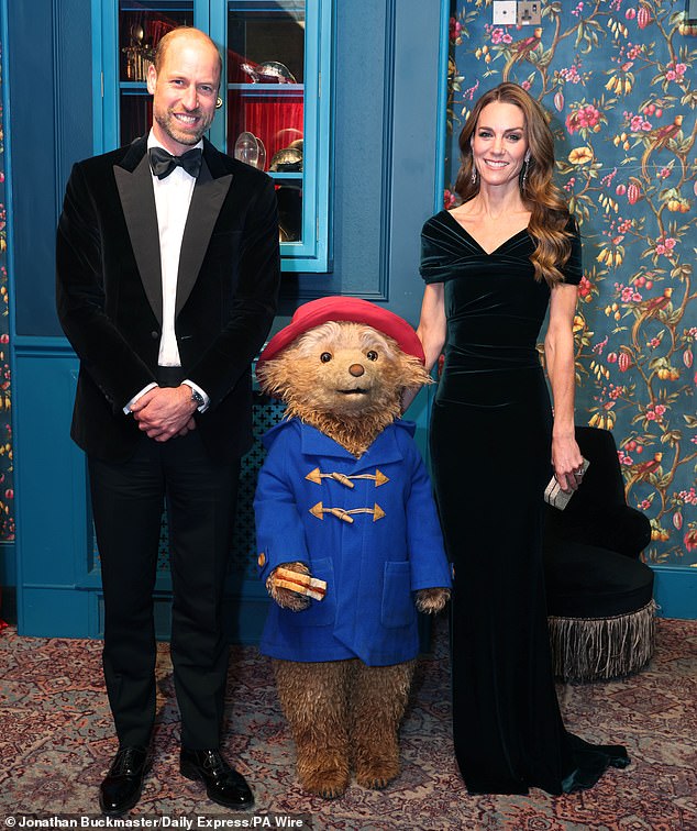 Prince William and Princess Kate were particularly taken with Paddington tonight at the Royal Variety Performance at the Royal Albert Hall