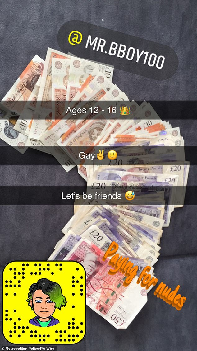 Ehiemere would 'actively brag about his endeavours' and pay boys for explicit content on Snapchat as a method of grooming them