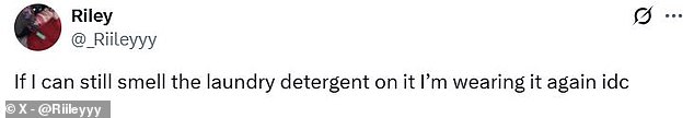 Some social media users preferred to rely on the old-fashioned smell test to see if their pyjamas were still wearable