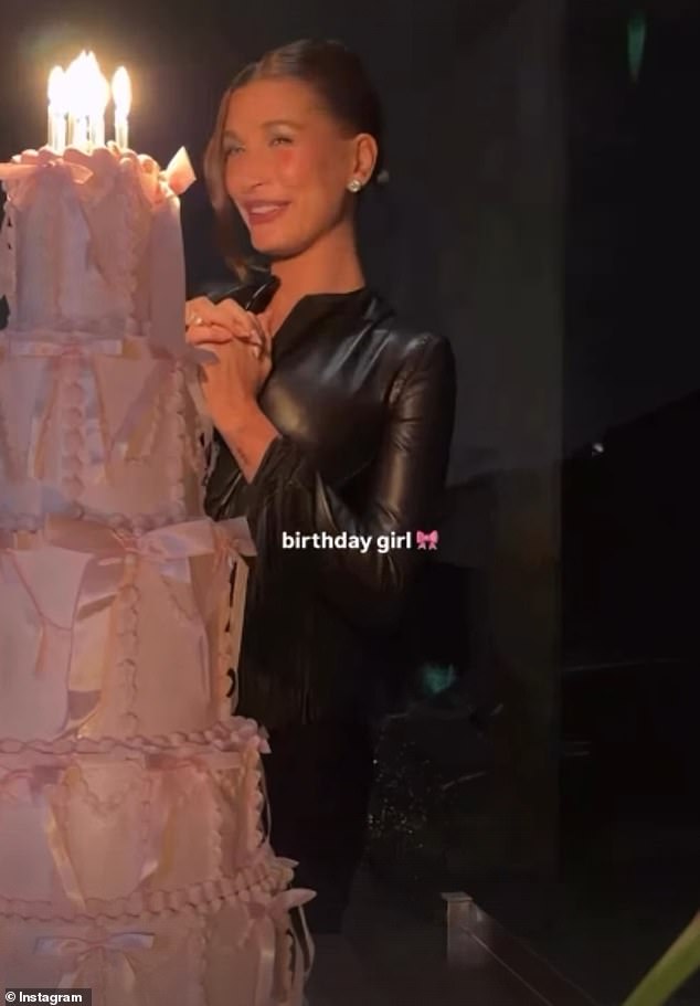 The media personality - who will officially turn one year older on November 22 - indulged in a sugary five-layer cake as well as martini-themed goodies with her other guests