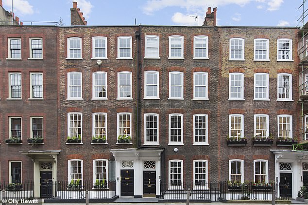 Emma and Jens first purchased a four bedroomed townhouse in London's swish Bloomsbury district (pictured) as well as a hideaway retreat in the Cotswolds.