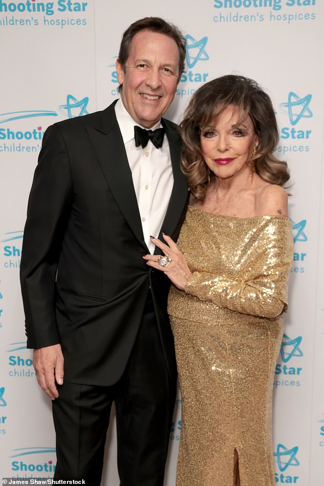 The Dynasty star posed for snaps alongside her fifth husband, producer and actor Percy - who she has been married to since 2002