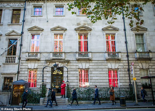 Annabel's, which is based in Mayfair and charges £3,750-a-year, has been frequented by the likes of Princess Diana , Mick Jagger, Leonardo DiCaprio, John Wayne and Frank Sinatra over the years