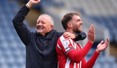 Chris Wilder and Patrick Bamford showed they have buried the hatchet as they danced to an ironic version of an x-rated chant