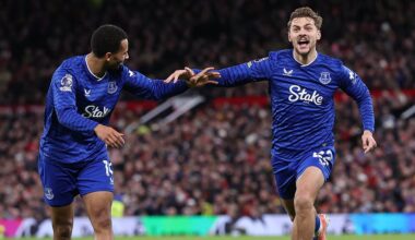 Manchester United vs Everton - Premier League LIVE: Latest score and updates as Idrissa Gueye is sent off for SLAPPING his own teammate before Kieran Dewsbury-Hall puts Toffees in front - Mason Mount introduced at half time