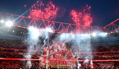 Arsenal unveiled a spectacular tifo ahead of their 4-1 mauling of rivals Tottenham on Sunday