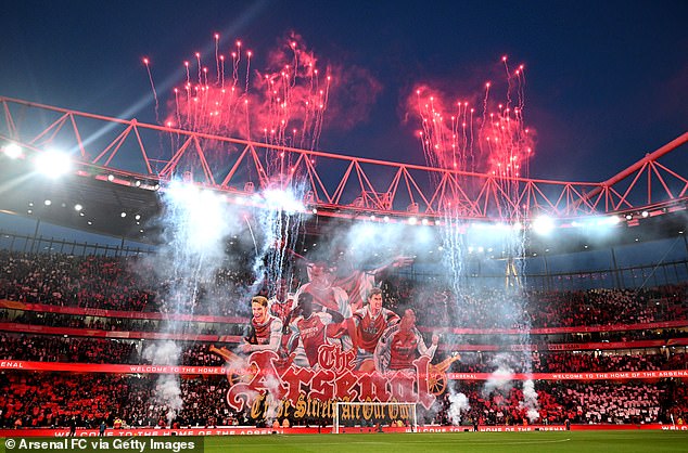 Arsenal unveiled a spectacular tifo ahead of their 4-1 mauling of rivals Tottenham on Sunday