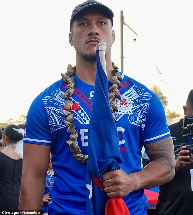 The Aussie boxer (pictured in Samoan apparel) is very proud of his Samoan heritage and attended the Pacific Championships match between Samoa and Tonga last month