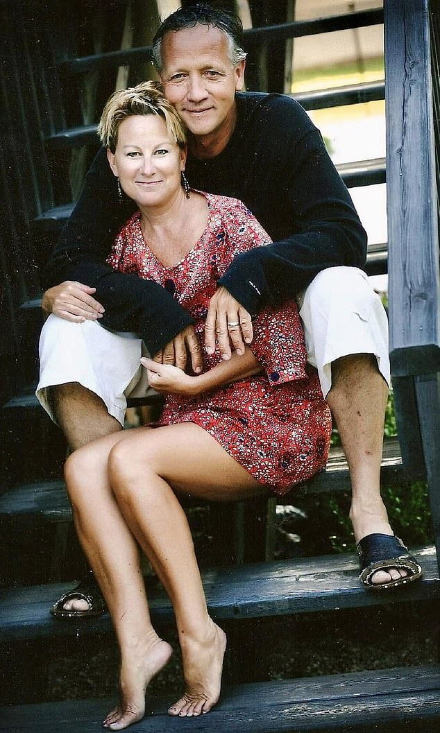 Lori with her husband, John. The American was diagnosed with breast cancer when aged 36