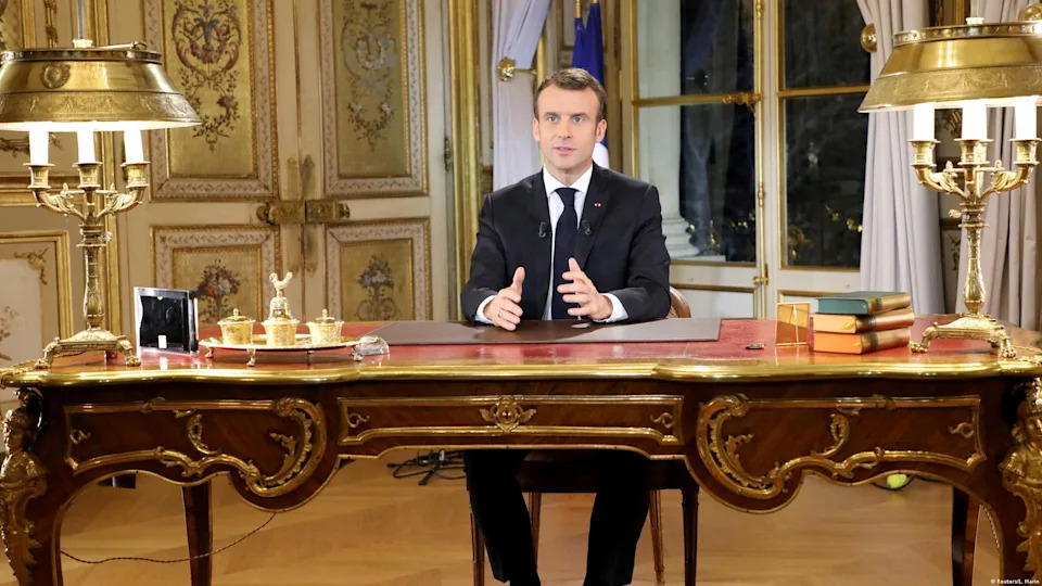 Speech to the nation - On December 10, Macron responds to the 4-week-old protests with a televised speech to the nation from the Elysee Palace. More than 21 million viewers tune in as Macron strikes a conciliatory tone, saying he accepts his "share of responsibility" for the crisis. He introduces new financial measures, including a minimum-wage hike, tax-free overtime pay and tax exemptions for low-income retirees.<span class="copyright">Reuters/L. Marin</span>