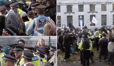 Moment police rush in as trans activists clash with pro-women’s rights group in London