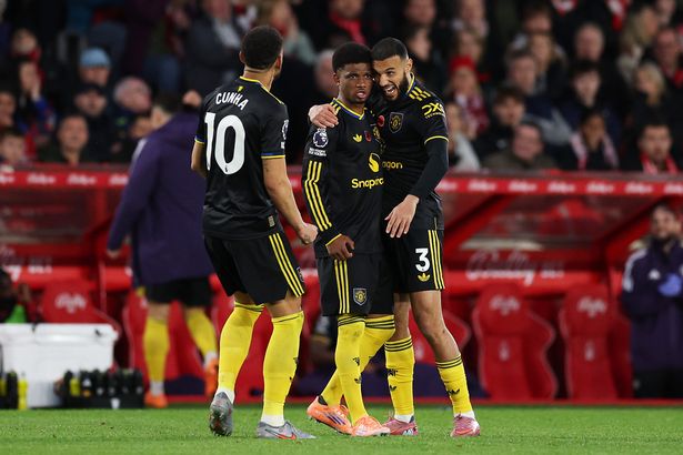 Amad celebrates scoring for Manchester United