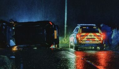 A police dog was deployed in the hunt for the driver of a dark coloured Citroen on the outskirts of Newry