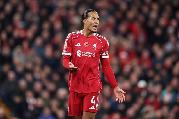Virgil van Dijk looks on