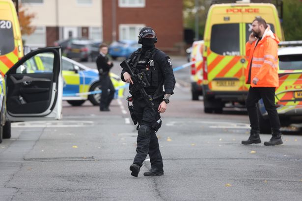 Armed police attended the scene