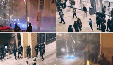 'Violent disorder' erupts in Second City as mobs of youths hurl fireworks at police