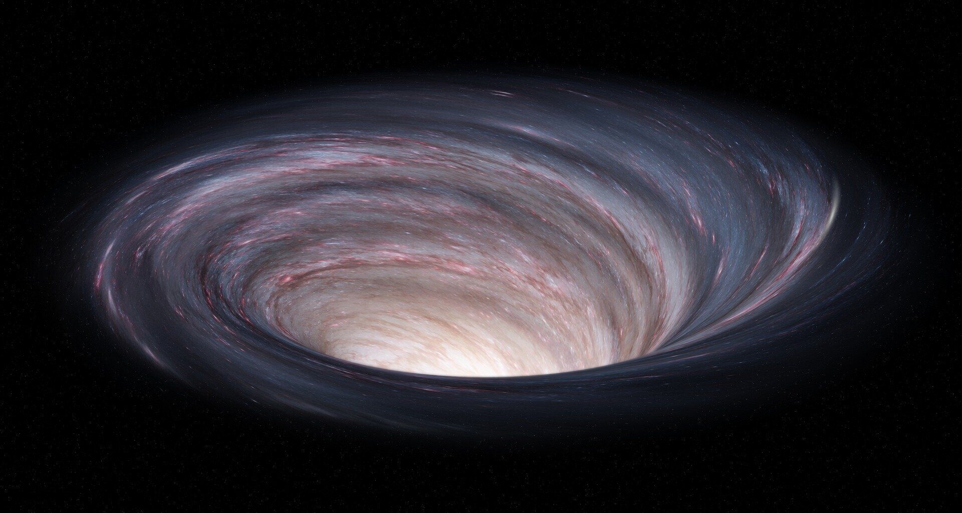 A long, bumpy caterpillar-like wormhole may connect two black holes