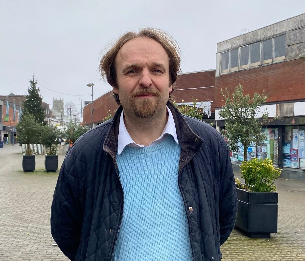 Erdington councillor Robert Alden in the high street. Credit: Alexander Brock. Permission for use for all LDRS partners.