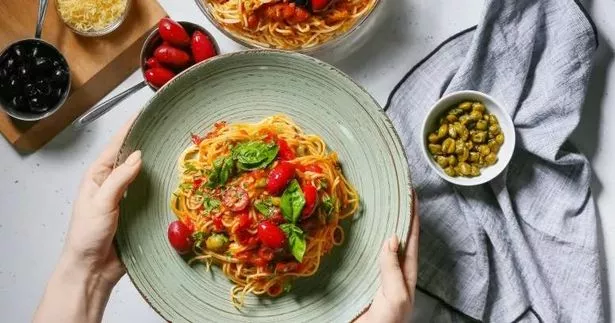 A plate of food from the Simple app.