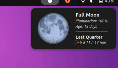 'Phases of Moon' Brings Lunar Tracking to GNOME Shell