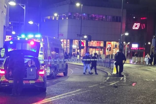 Paramedics rushed to Smallbrook Queensway to treat a woman who had been stabbed 