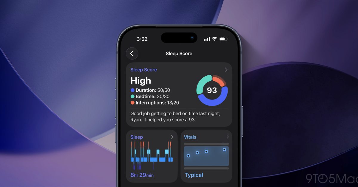 iOS 26.2’s new Sleep Score grades already feel like an upgrade