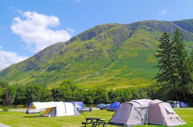 Glen Nevis Caravan and Camping Park in the shadow of Ben Nevis