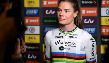 Lotte Kopecky (Team SD Worx - Protime) at the Top Riders Press Conference prior to the Tour de France Femmes 2025 in Vannes, France. (Photo: Szymon Gruchalski/Getty Images)