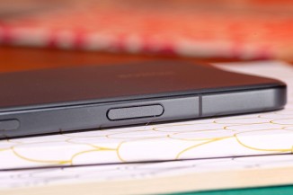 The camera control is a physical button