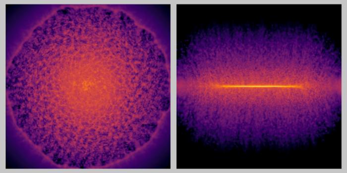 Simulated supernova gas expansion