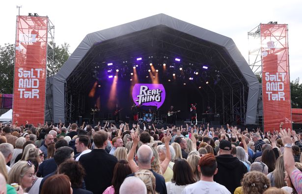 Crowds joined in during The Real Thing's performance of their hit song You to Me Are Everything