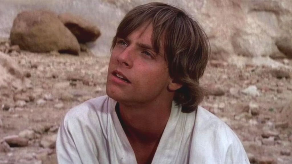 Mark Hamill as Luke Skywalker in The cover of Star Wars Episode IV A New Hope