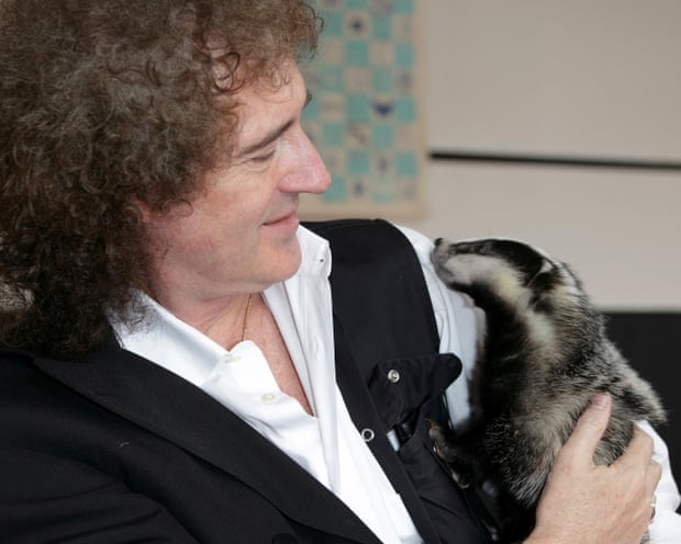 Brian May and Bill the Badger